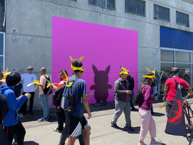 Pokemon Go art display in San Francisco in 2021