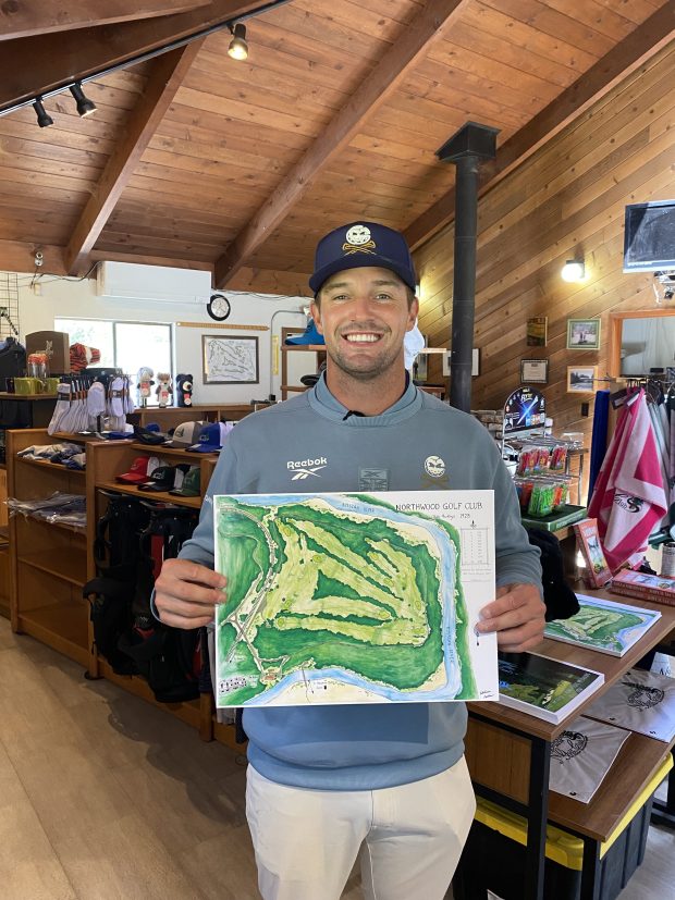 Pro golfer Bryson DeChambeau at Northwood Golf Club in Guerneville. COURTESY OF TREVO SCHAAP)