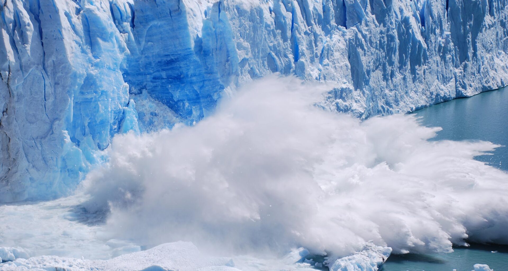Ice Collapsing Off Perito Moreno Glacier Patagonia Argentina