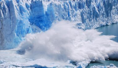 Ice Collapsing Off Perito Moreno Glacier Patagonia Argentina