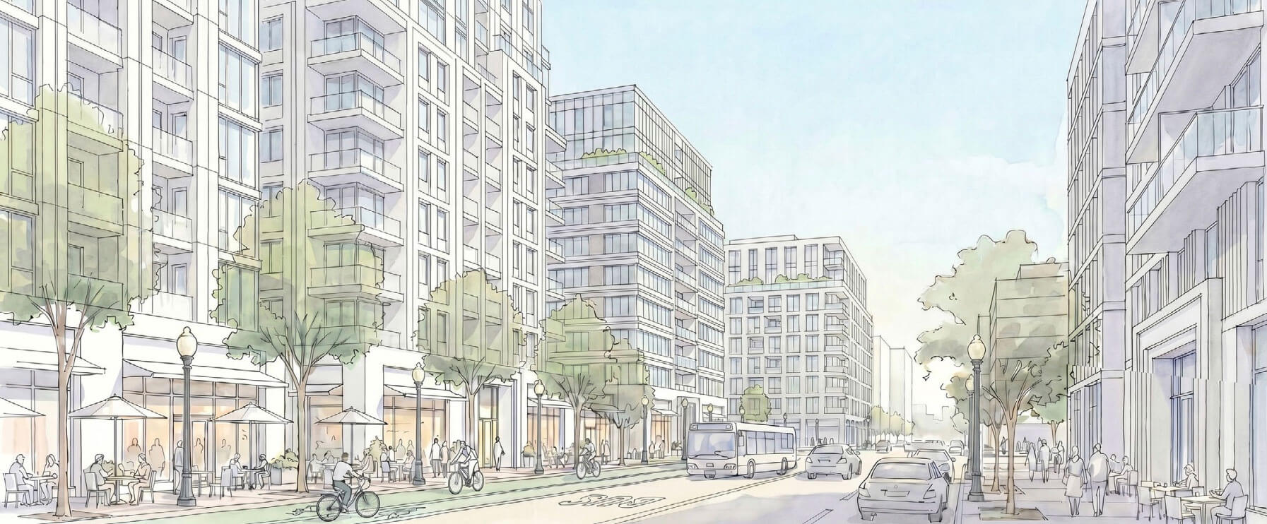 22nd Street will have a dedicated bus lane
