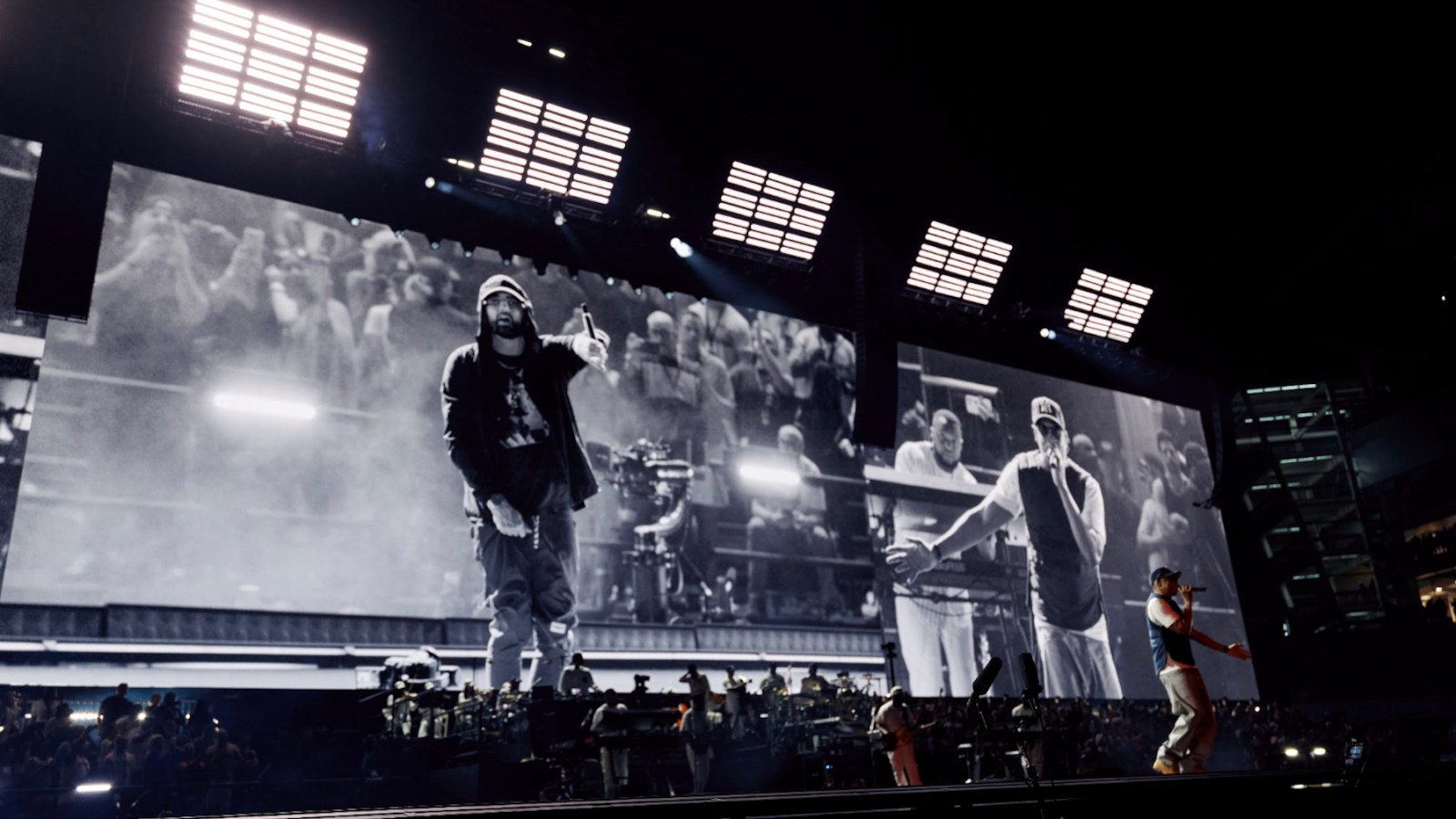 Jay-Z Brings Out Eminem, Pharrell Williams at Yankee Stadium Night Two