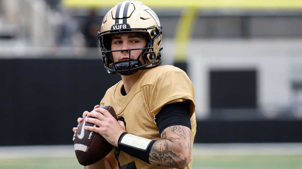 Jared Curtis prepares to throw during warmups at FirstBank Stadium.
