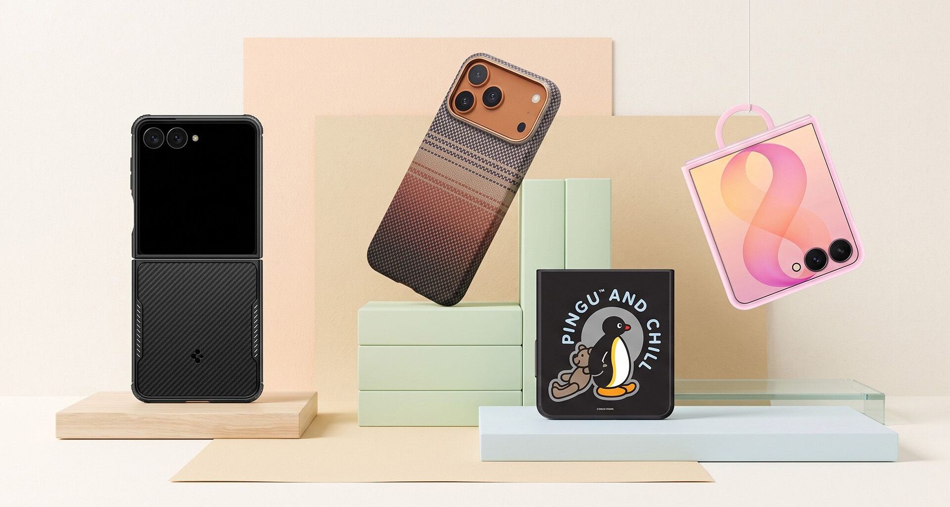 A selection of Galaxy Z Flip 8 cases.
