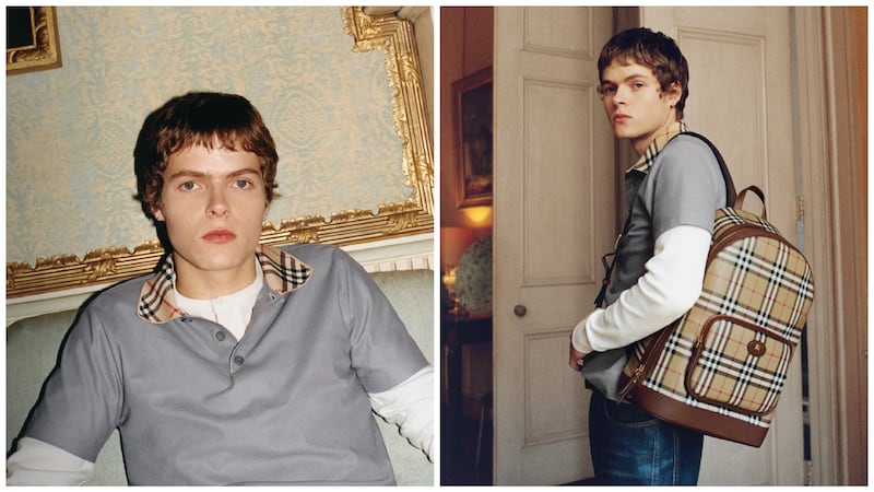 Moses Martin posing for Burberry.