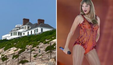 Taylor Swift and her home in Watch Hill.