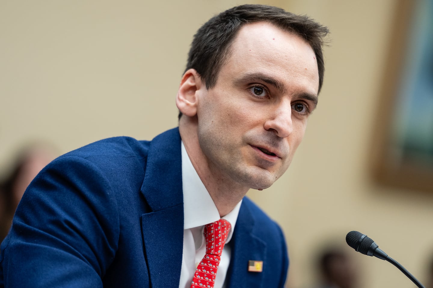 Michael Kratsios, the director of the White House Office of Science and Technology Policy and author of the Trump administration's new report on science funding, spoke in Washington in January.