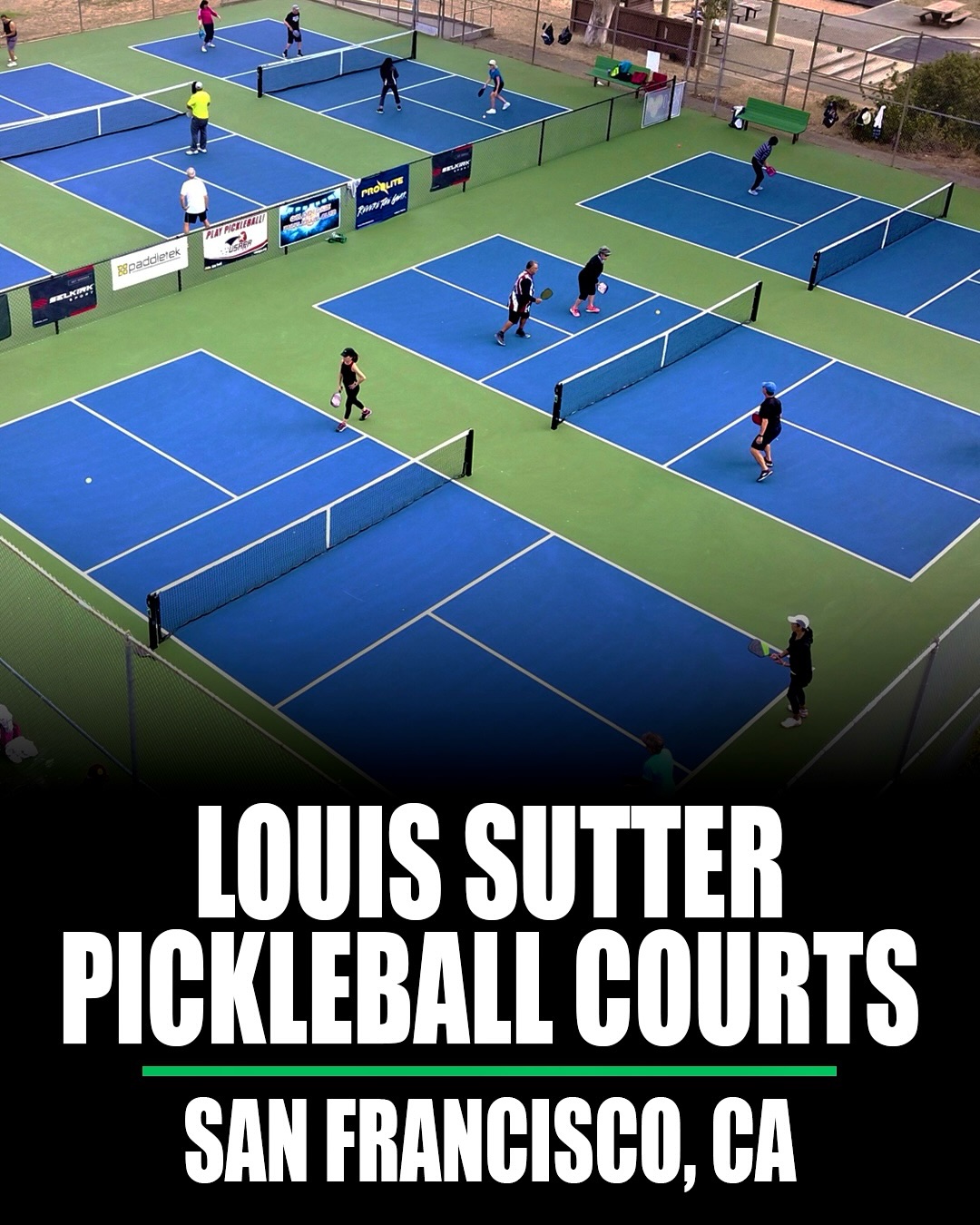 Louis Sutter pickleball courts in San Francisco, California.
