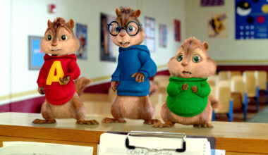 Alvin and the Chipmunks: The Squeakquel, from left: Alvin (voice: Justin Long), Simon (voice: Matthew Gray Gubler), Theodore (voice: Jesse McCartney), 2009.