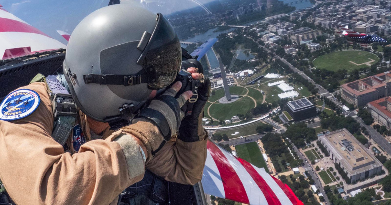 NASA Photographer Soars Over Washington in a Fighter Jet