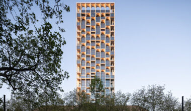 grid of arches wraps ODA’s newly completed POST tower in rotterdam