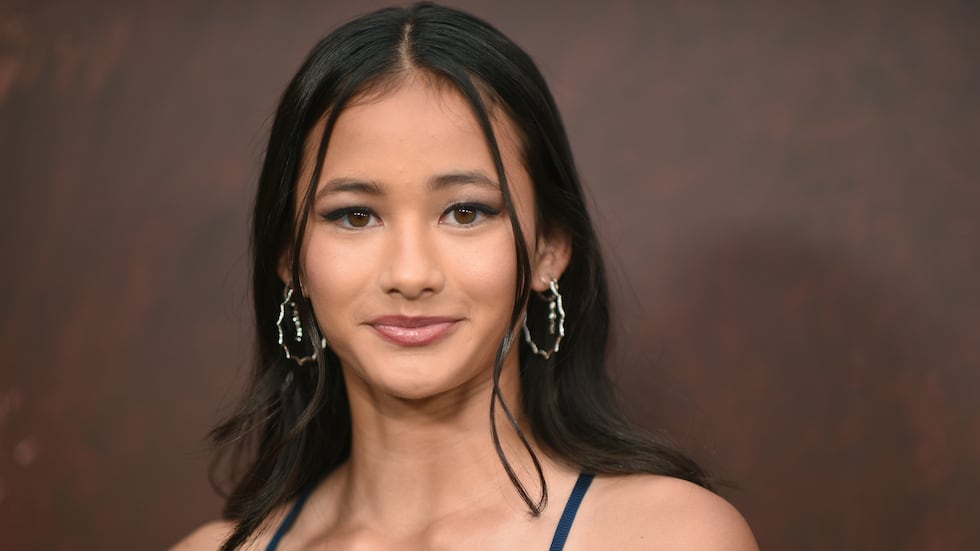 FILE -- Kaylee Hottle arrived at the premiere of "Godzilla x Kong in 2024 in Los Angeles.