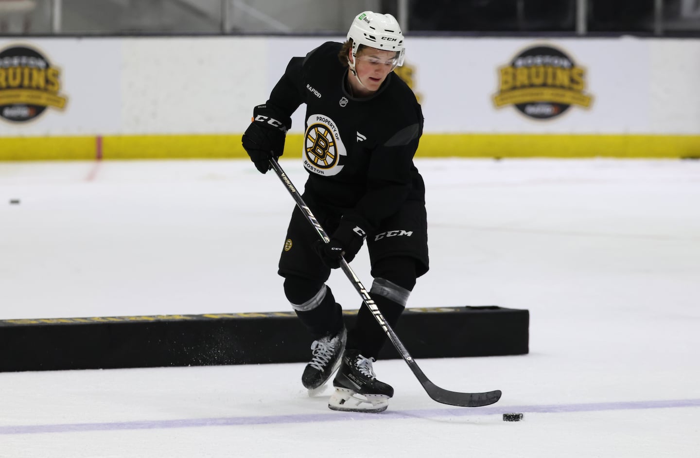 Acquired at the 2025 trade deadline, Will Zellers has attended two Bruins development camps.