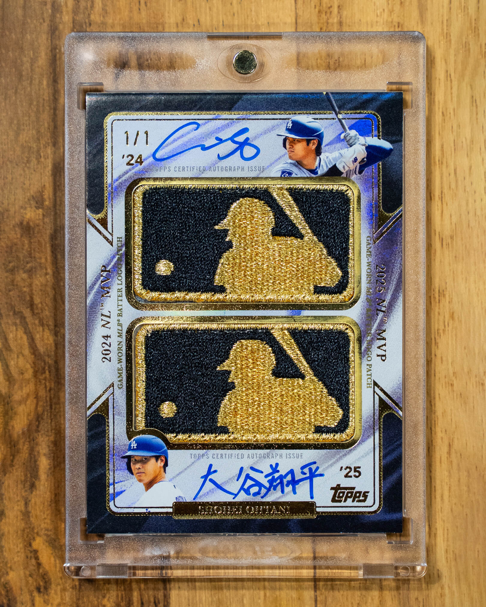 Shohei Ohtani Back to Back Gold Logoman card