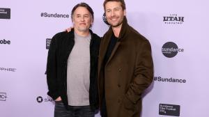 Richard Linklater and Glen Powell at the Sundance Film Festival screening of "Hit Man" held at the Eccles Theater on January 22, 2024 in Park City, Utah.