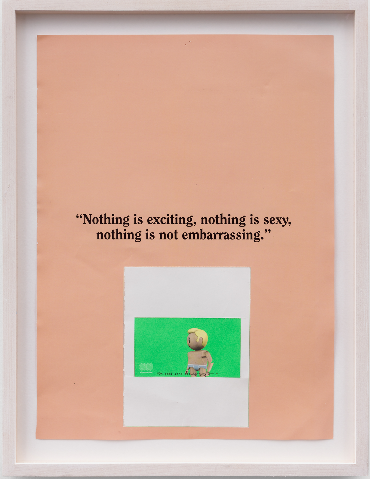 Marijn van Kreij, Untitled (Andy Warhol, Frances Stark, My Best Thing, 2011), 2021, collage with printed matter, 32 x 24 cm