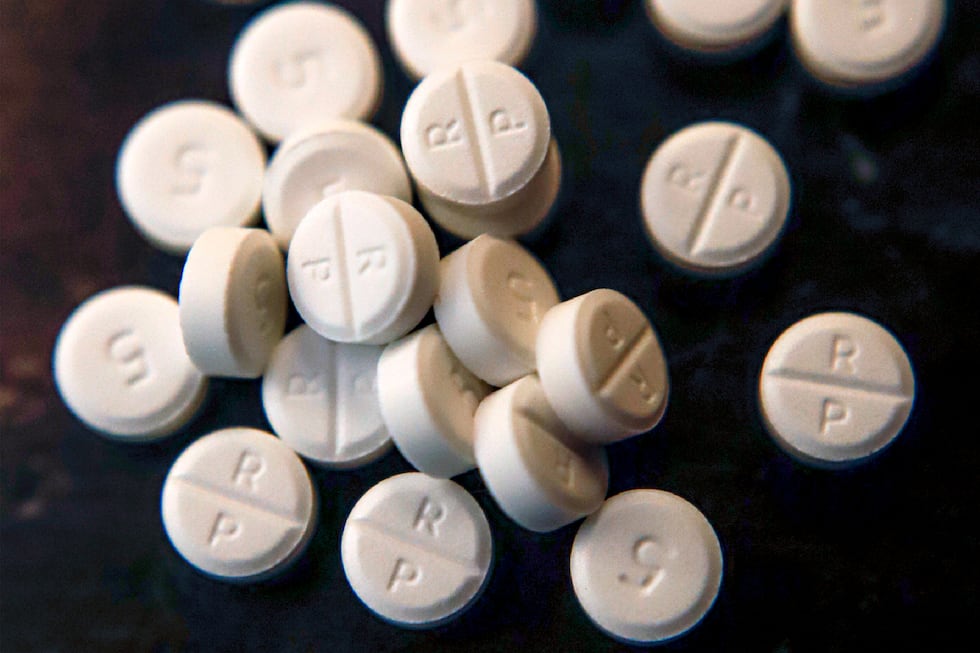 FILE - Several 5-mg pills of Oxycodone