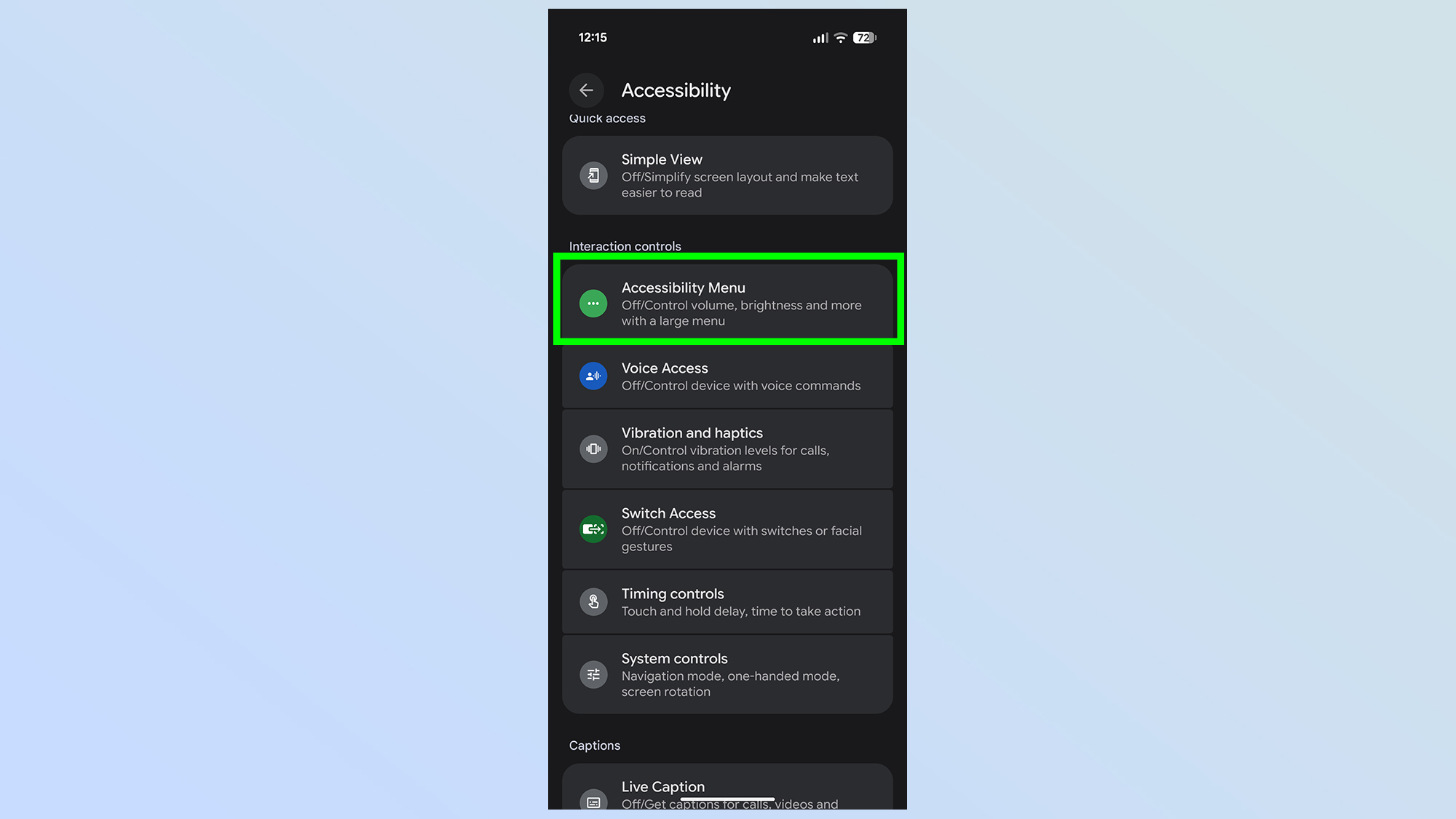 android accessibility shortcut how to