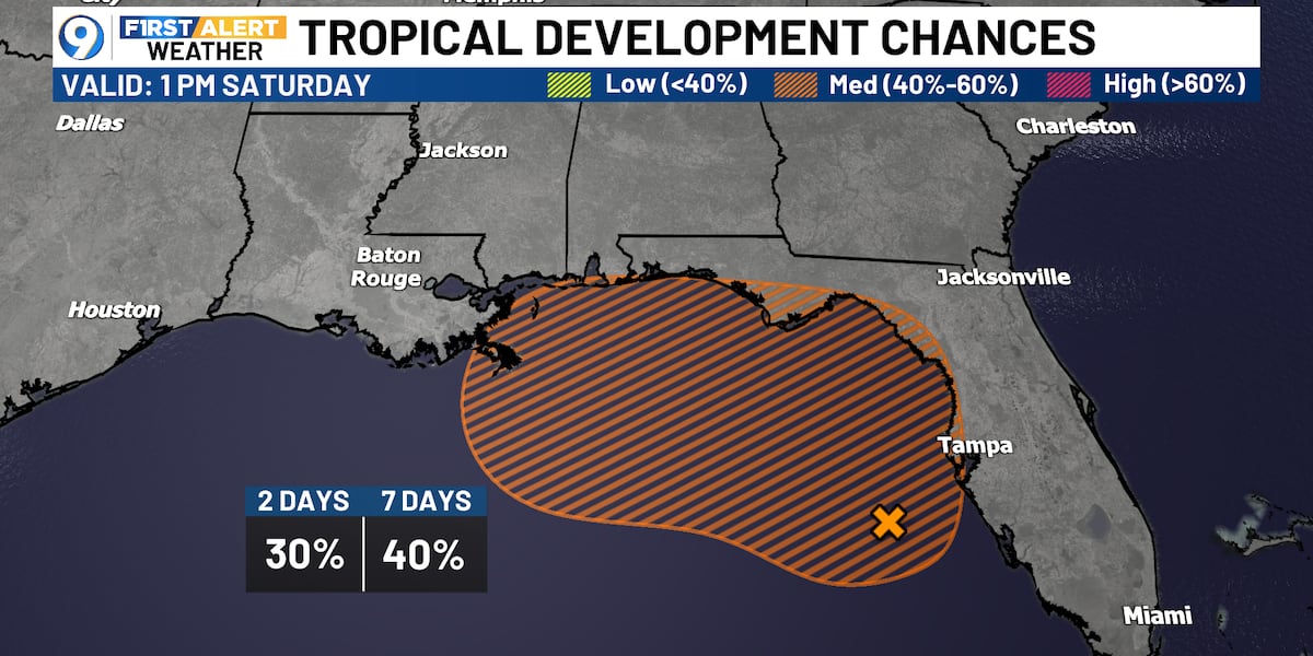 Tropical Wave Invest 91-L forms over the Gulf