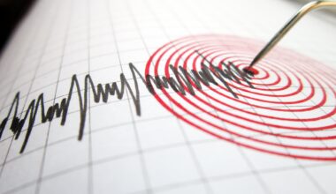 Red Concentric Circles Earthquake Seismograph