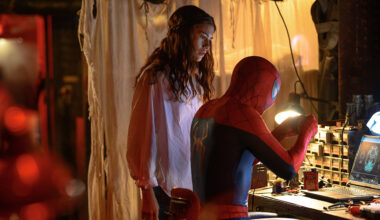 MJ (Zendaya) watches Spider-Man work in Columbia Pictures Spider-Man: Brand New Day