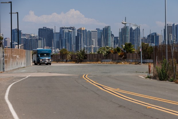 Liberator Way, as seen on July 14, 2026. (Kristian Carreon / The San Diego Union-Tribune)