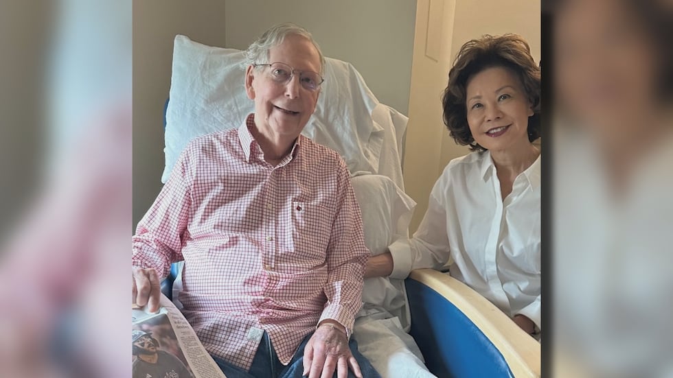 Senator Mitch McConnell released a statement on Sunday saying that he was hospitalized for a...