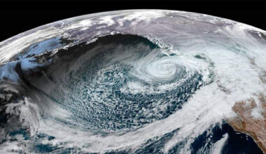 Satellite Image of a Winter Storm in Western North America