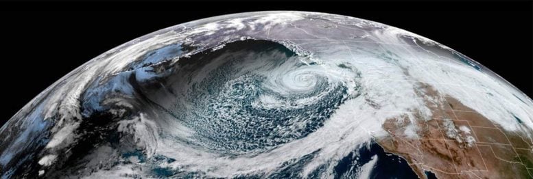 Satellite Image of a Winter Storm in Western North America
