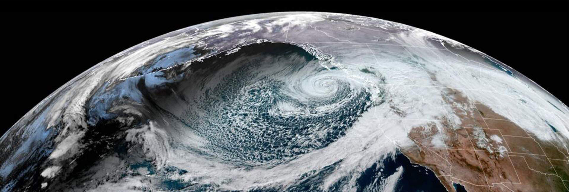Satellite Image of a Winter Storm in Western North America
