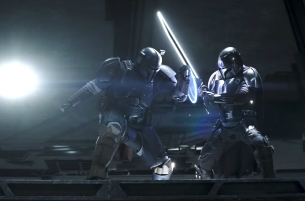 Paz Vizsla duels Din Djarin for the darksaber