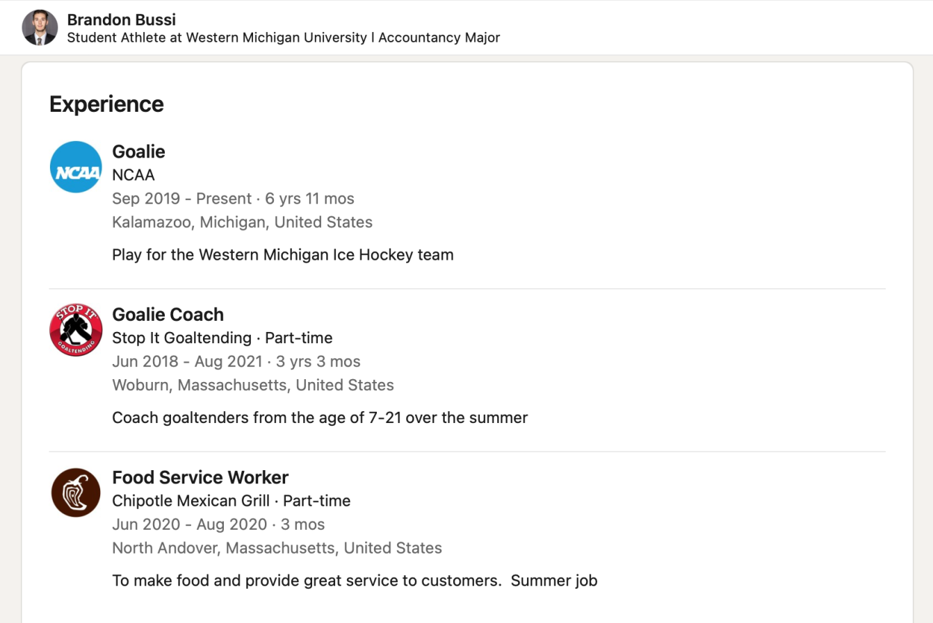 Brandon Bussi's LinkedIn