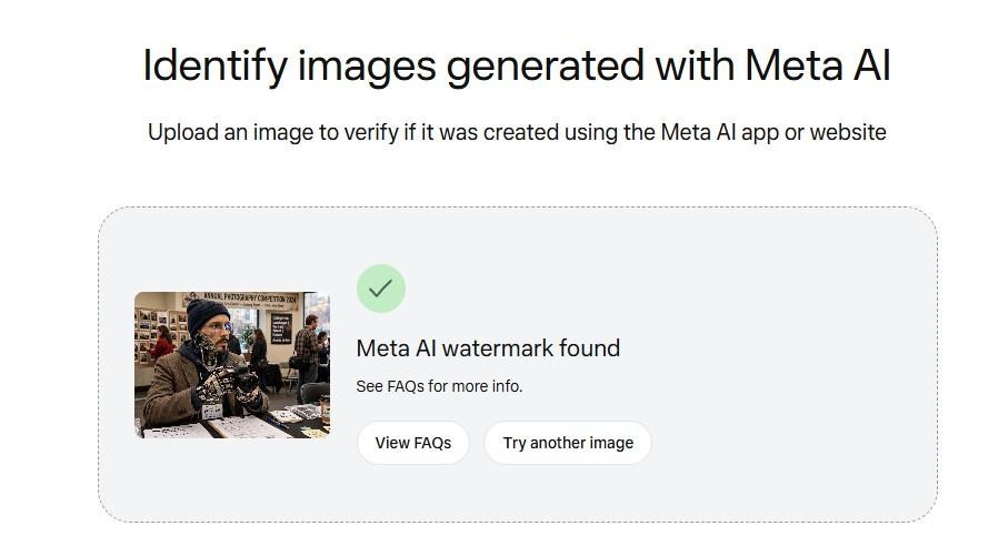 <em>Here’s the information that’s displayed when Meta’s detection tool successfully flags an image that’s been made or edited using its own Muse model.</em>