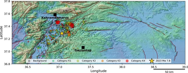 Seismicity Categories Before Kahramanmaraş Earthquake