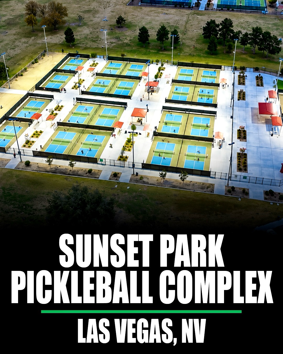 Sunset Park Pickleball Complex in Las Vegas, Nevada.