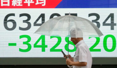 Asian shares sink, with Tokyo down more than 5% as slumping AI stocks drag world markets lower