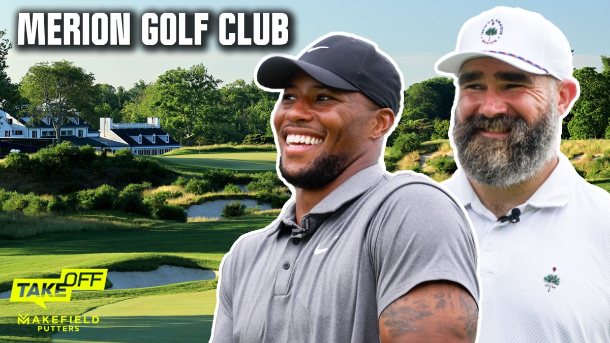 Takeoff: Saquon Barkley, Jason Kelce golf at Merion – NBC Sports Philadelphia