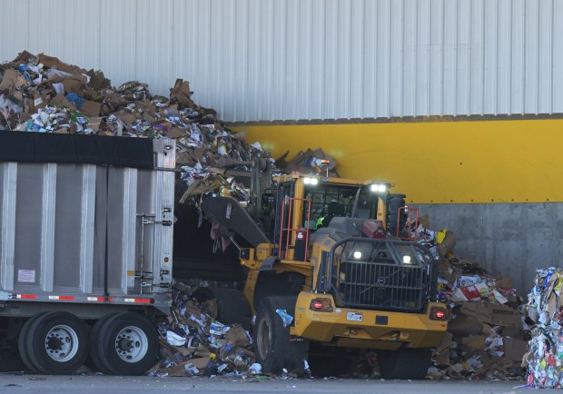 Recycling materials collected at Waste Management's Denver East Hauling Site & Recycling Facility in Aurora, Colorado on Thursday, July 9, 2026. (Photo by Hyoung Chang/The Denver Post)