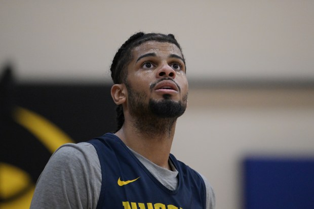 Denver Nuggets Bryce Hopkins during a summer league team practice at Ball Arena in Denver on Wednesday, July 8, 2026. (Photo by Hyoung Chang/The Denver Post)
