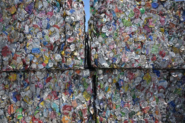 Sorted cans for recycling at Waste Management's Denver East Hauling Site & Recycling Facility in Aurora, Colorado on Thursday, July 9, 2026. (Photo by Hyoung Chang/The Denver Post)