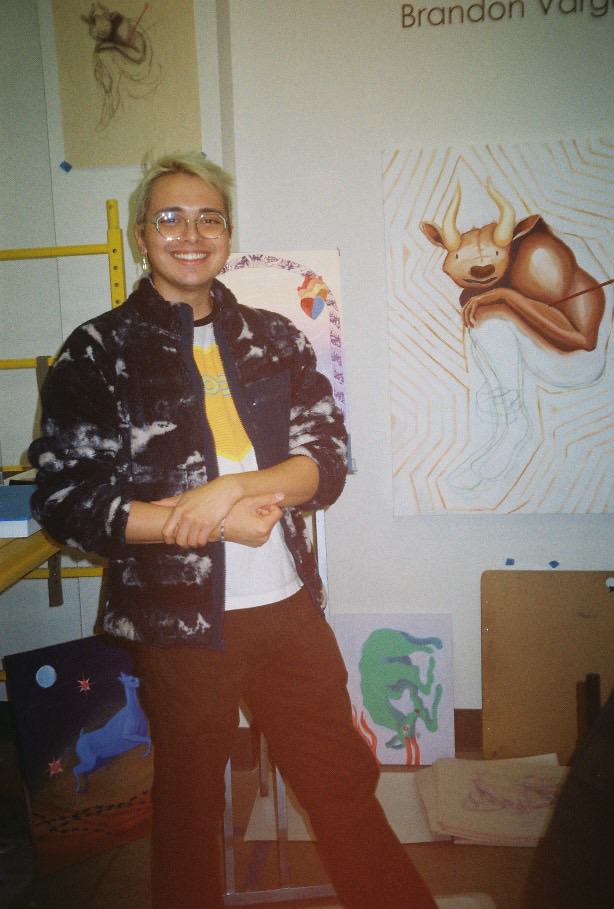 Brandon Vargas is an artist liaison, and artist himself, who curates the Galleri art gallery at Meow Wolf Denver's Convergence Station. (Photo by Jess Sea, provided by Meow Wolf Denver)