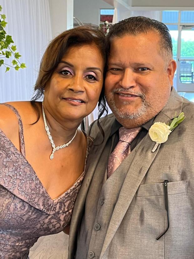 UConn Health patient Jose Figueroa, who has Parkinson's disease, with his wife Emily. The couple lives in New Britain. (Courtesy)