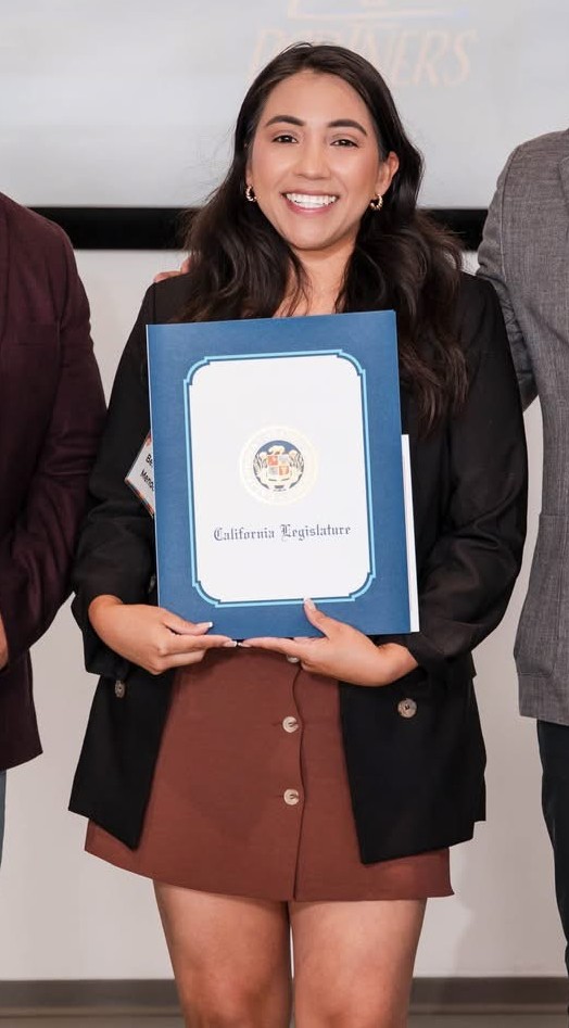 Berenice Mendez holds her certificate during the graduation ceremony for Cohort 1 of Los Cien's BRIDGE program in Santa Rosa on June 12, 2025. The program aims to increase diversity on nonprofit boards and government commissions throughout Sonoma County. (Courtesy Berenice Mendez)