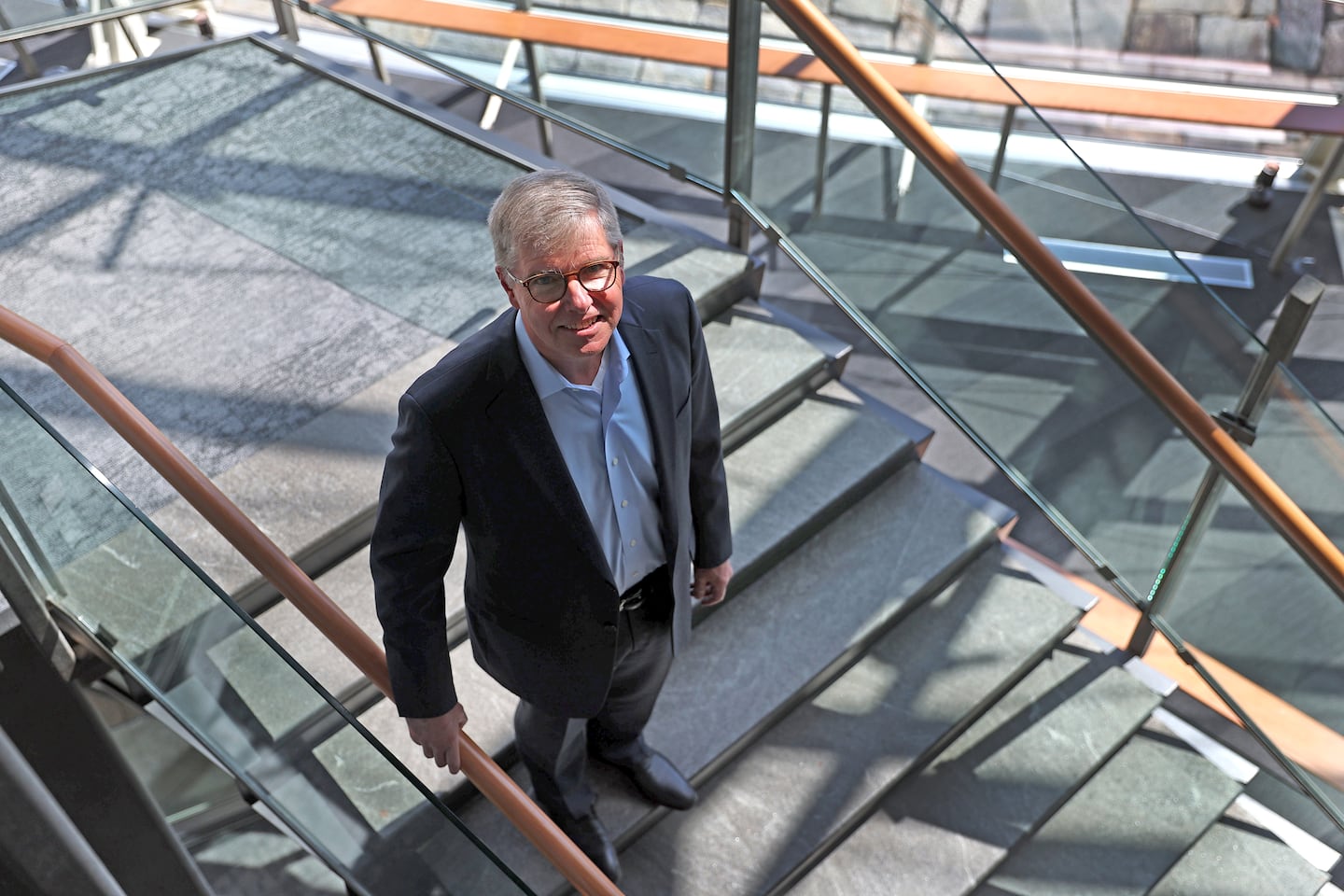 Patrick Gilligan has served a year as CEO of Point32Health, the parent company of Harvard Pilgrim Health Care and Tufts Health Plan.