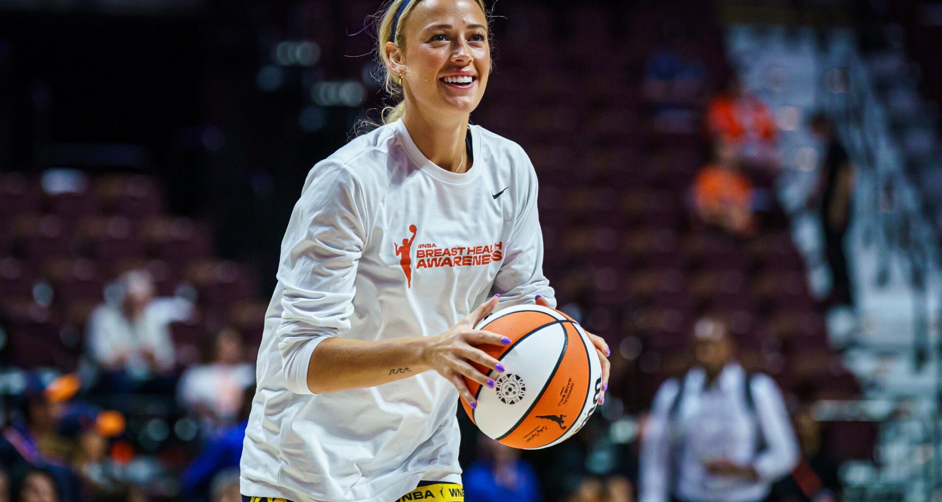 Sophie Cunningham combines biker look with bikini-inspired top in pregame fit for Fever-Mercury