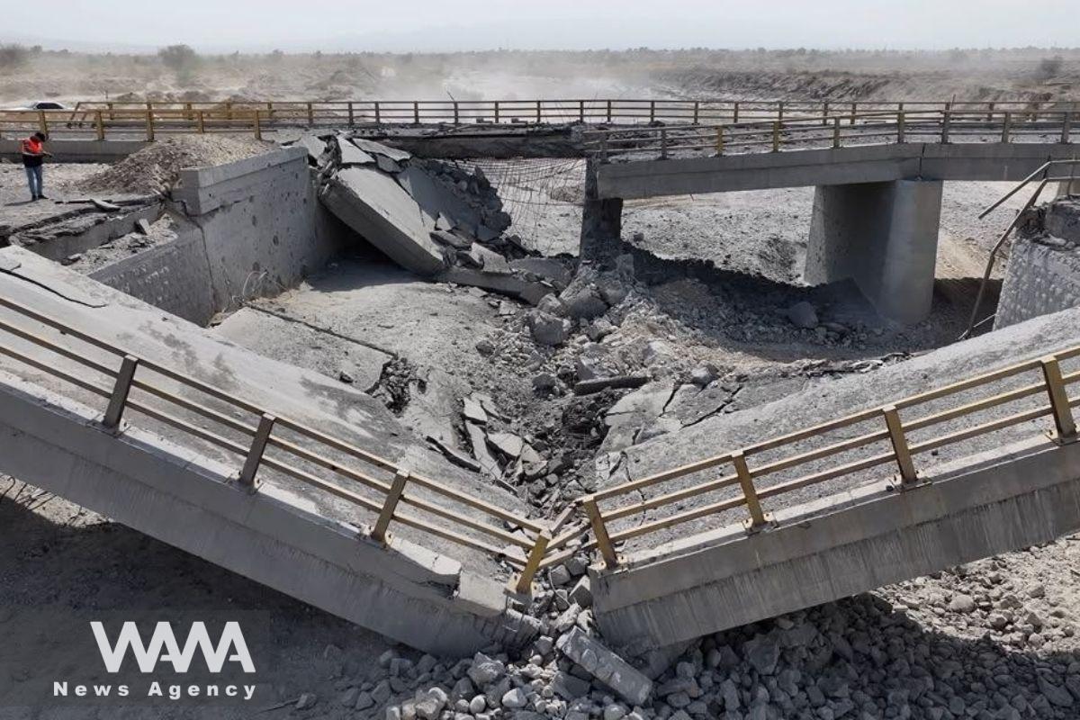 US Missile Strikes on Bandar Khamir Bridges on Jul 17, 2026. Social media/ WANA News Agency
