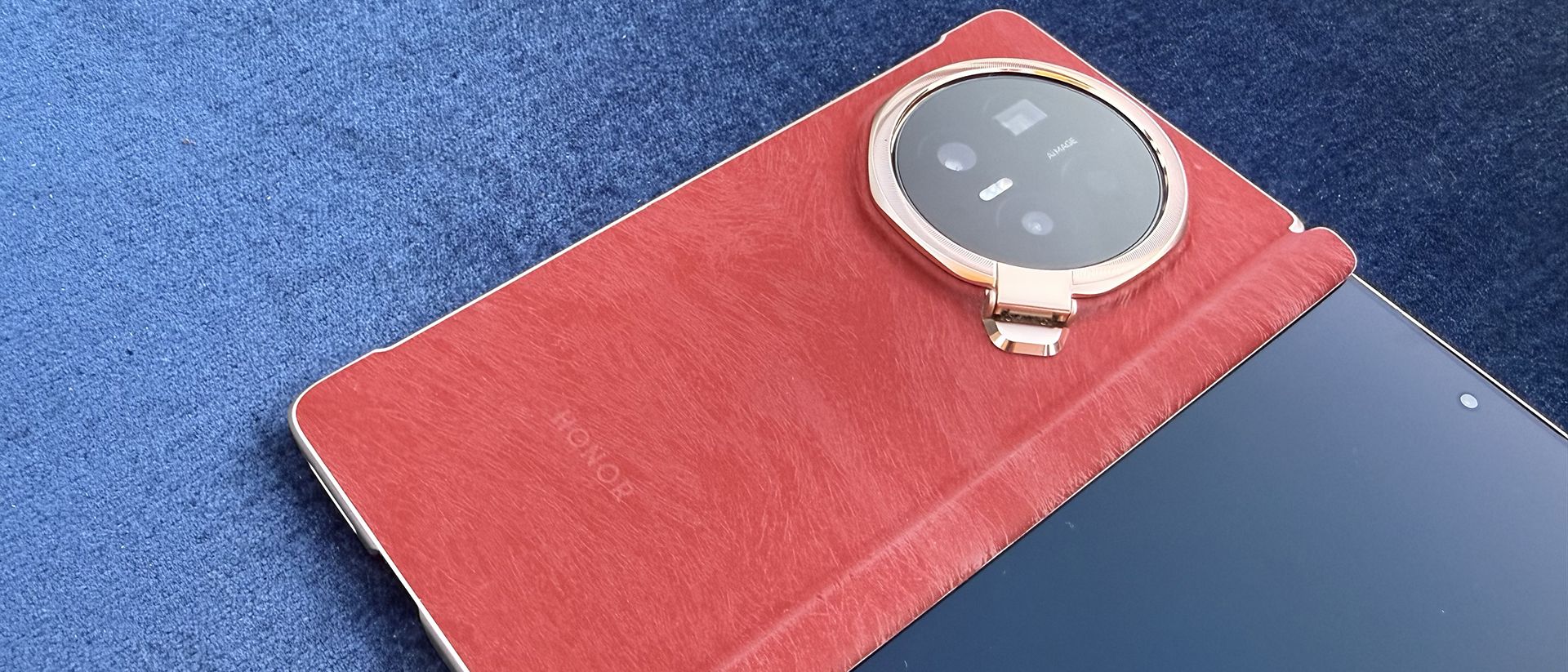 Various shots of the new foldable cameraphone Honor Magic V6.