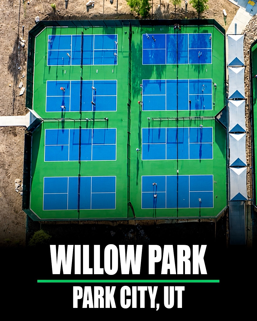 Willow Park pickleball courts in Park City, Utah.