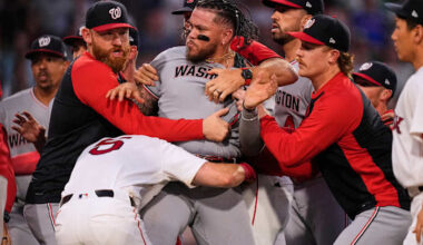Red Sox 1B Willson Contreras tossed for a 2nd straight game as benches clear against Nationals