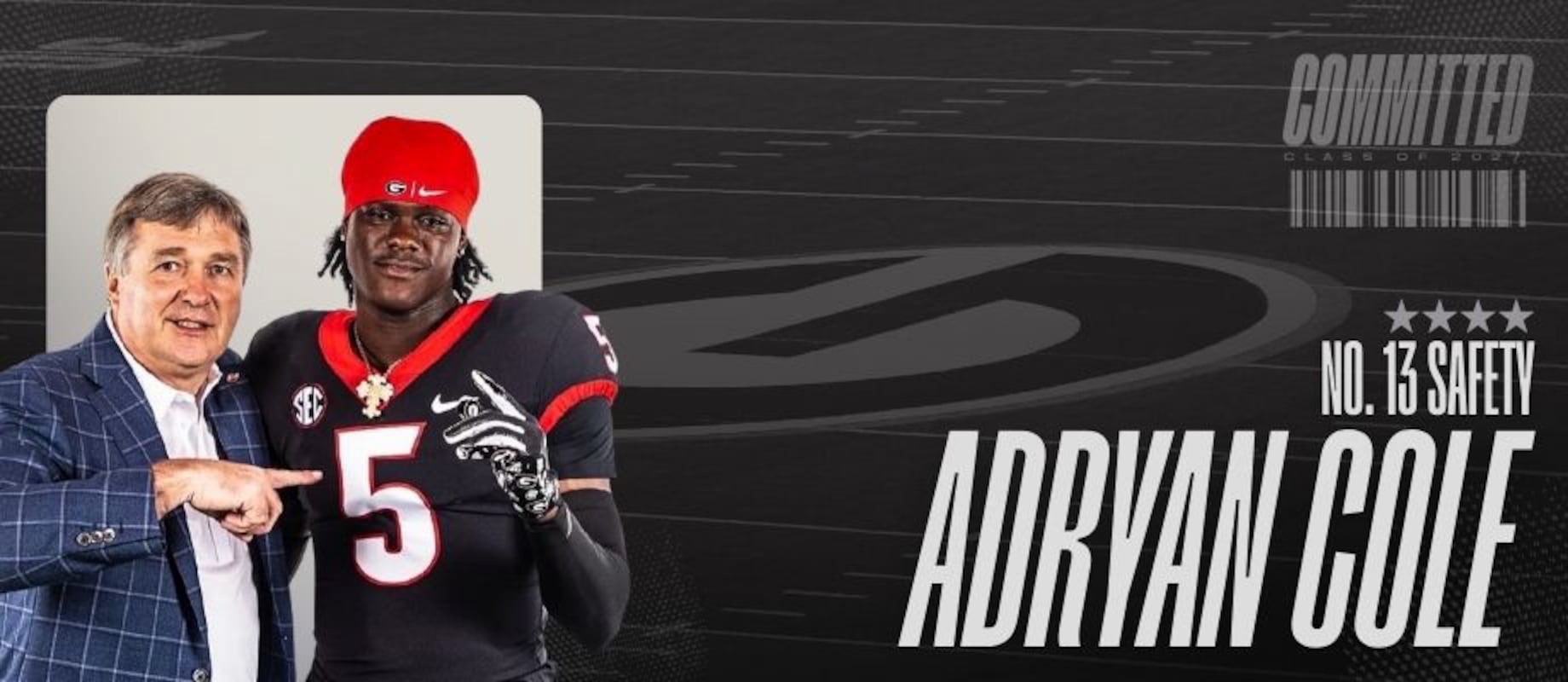 Adryan Cole, 4-star safety, commits to Georgia football